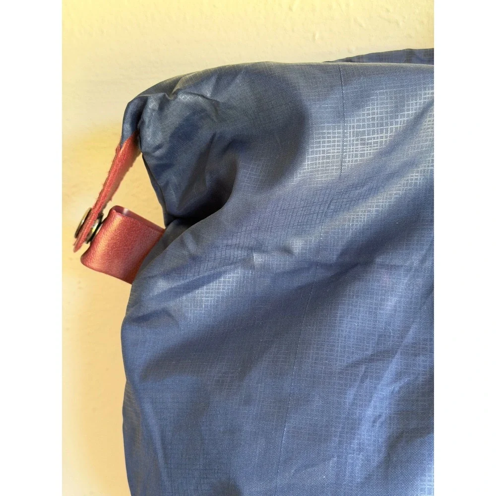 Pierre Cardin Vintage Navy Blue Ripstop Nylon Duffel Bag Weekender Travel Bag